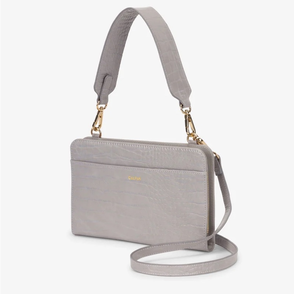 CALPAK Croc Wallet in Iris (grey) new with tags!